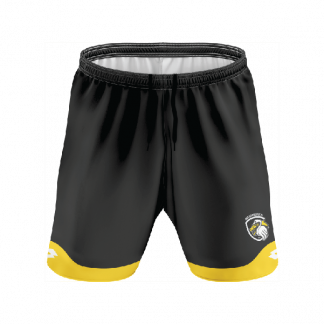 NRFC CLUB SHORT MENS BLACK/YELLOW