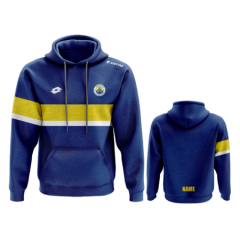 TAKAPUNA INLINE HOODIE SENIOR WITH NAME ROYAL/YELLOW